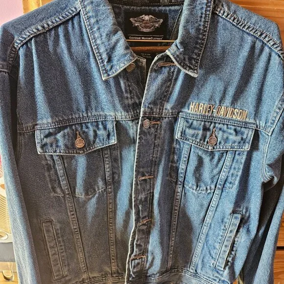 Men's harley davidson denim jacket - Picture 2 of 4